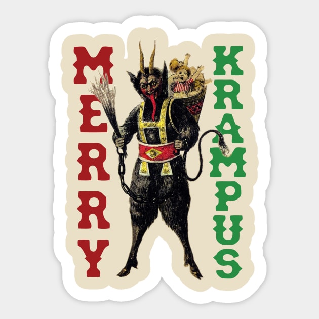 Merry Krampus Sticker by MindsparkCreative